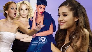 Top 8 Favorite Ariana Grande Celebrity Impressions  Hollywire [upl. by Anehc]