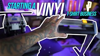 Starting A Vinyl TShirt Business  Heat Transfer Heat Press Vinyl Cutter  Easy At Home Business [upl. by Ykcub]