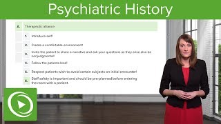 Psychiatric History The Clinical Interview – Psychiatry  Lecturio [upl. by Nimaynib]