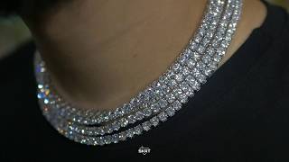 5mm White Gold Tennis Chain  Iced Out Jewelry  SKRT® [upl. by Catherin851]