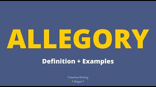 ALLEGORY  Definition  Examples 🐖 [upl. by Ariaes]