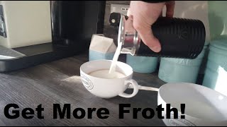 How to Get More Froth from Your Nespresso Coffee Aeroccino  Nespresso tips and help [upl. by Teri]