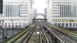 Riding the London DLR train from Lewisham to Bank [upl. by Nnaillek]