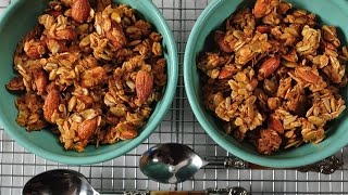 Granola Recipe Demonstration  Joyofbakingcom [upl. by Ralina]