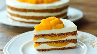 CREAMY MANGO GRAHAM  No HandMixer No Gelatin No Bake [upl. by Machute]