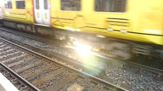 Merseyrail 507 009 making arcs at Birkdale station [upl. by Nywroc]