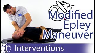 Modified Epley Maneuver  Posterior BPPV Treatment [upl. by Zena]