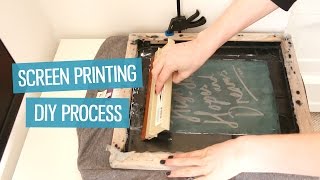 How to screen print tshirts at home DIY method  CharliMarieTV [upl. by Dnesnwot707]