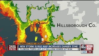 Maps show Tampa Bays storm surge vulnerability [upl. by Namharludba]