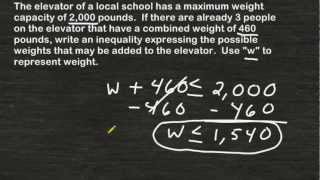 Writing An Inequality From A Word Problem [upl. by Nnylireg474]