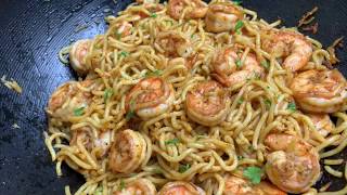 GARLIC SHRIMP NOODLES  QUICK SHRIMP RECIPES  TERRIANN’S KITCHEN [upl. by Nawuj]