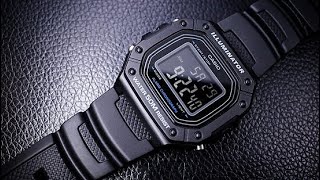 Unboxing Casio Illuminator Daily Alarm Chronograph Digital Stopwatch W218H1BV [upl. by Wyne]