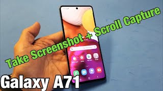 Galaxy A71 How to Take Screenshot  Scroll Capture [upl. by Essenaj]